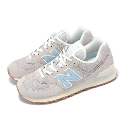 New Balance 紐巴倫 休閒鞋 574 女鞋 月岩灰 鉻藍 麂皮 網布 經典 NB WL574GQ2-B