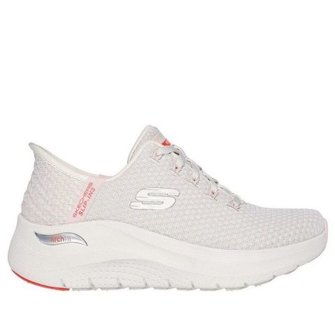 【SKECHERS】ARCH FIT 2.0 休閒鞋 女鞋 運動鞋 米白 粉-150322NTMT