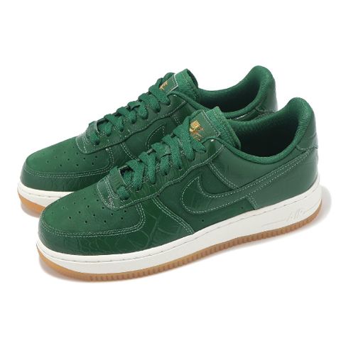 NIKE 耐吉 休閒鞋 Wmns Air Force 1 07 LX 女鞋 綠 膠底 AF1 拼接 麂皮 DZ2708-300