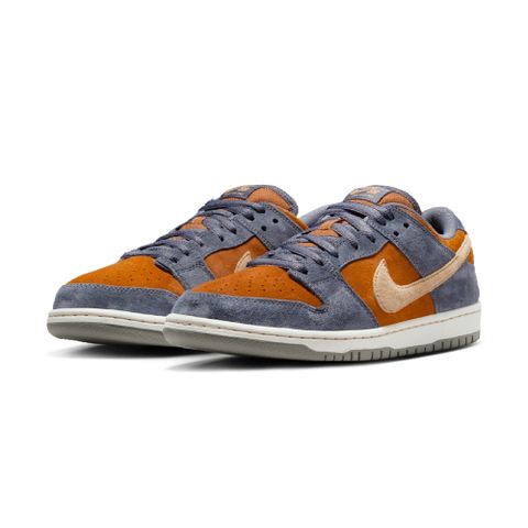 NIKE 耐吉 SB Dunk Low Pro Light Carbon 灰藍橘麂皮 休閒鞋 滑板鞋 男鞋 HF3063-002