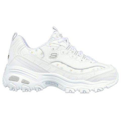 SKECHERS 斯凱奇 Skechers D'lites [896180WHT] 女 運動鞋 休閒鞋 老爹鞋 小花 舒適 百搭 白