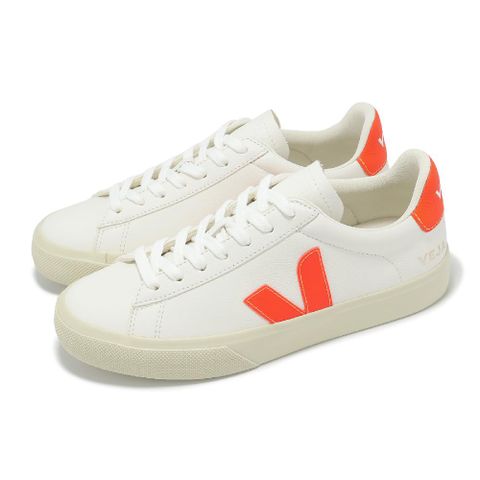 VEJA 休閒鞋 Campo Chromefree Leather 女鞋 白 橘 皮革 經典 小白鞋 CP0503689A