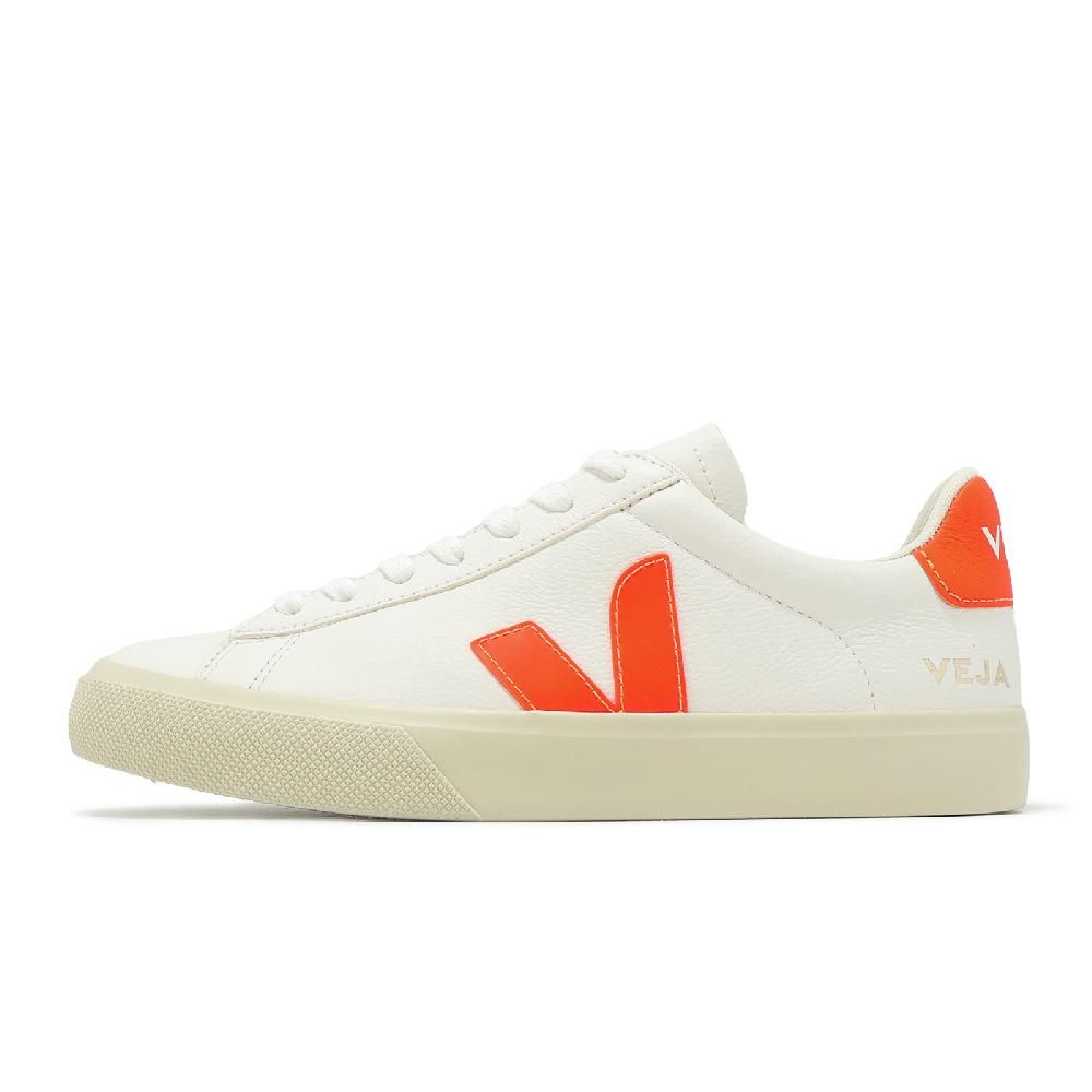 VEJA 休閒鞋 Campo Chromefree Leather 女鞋 白 橘 皮革 經典 小白鞋 CP0503689A