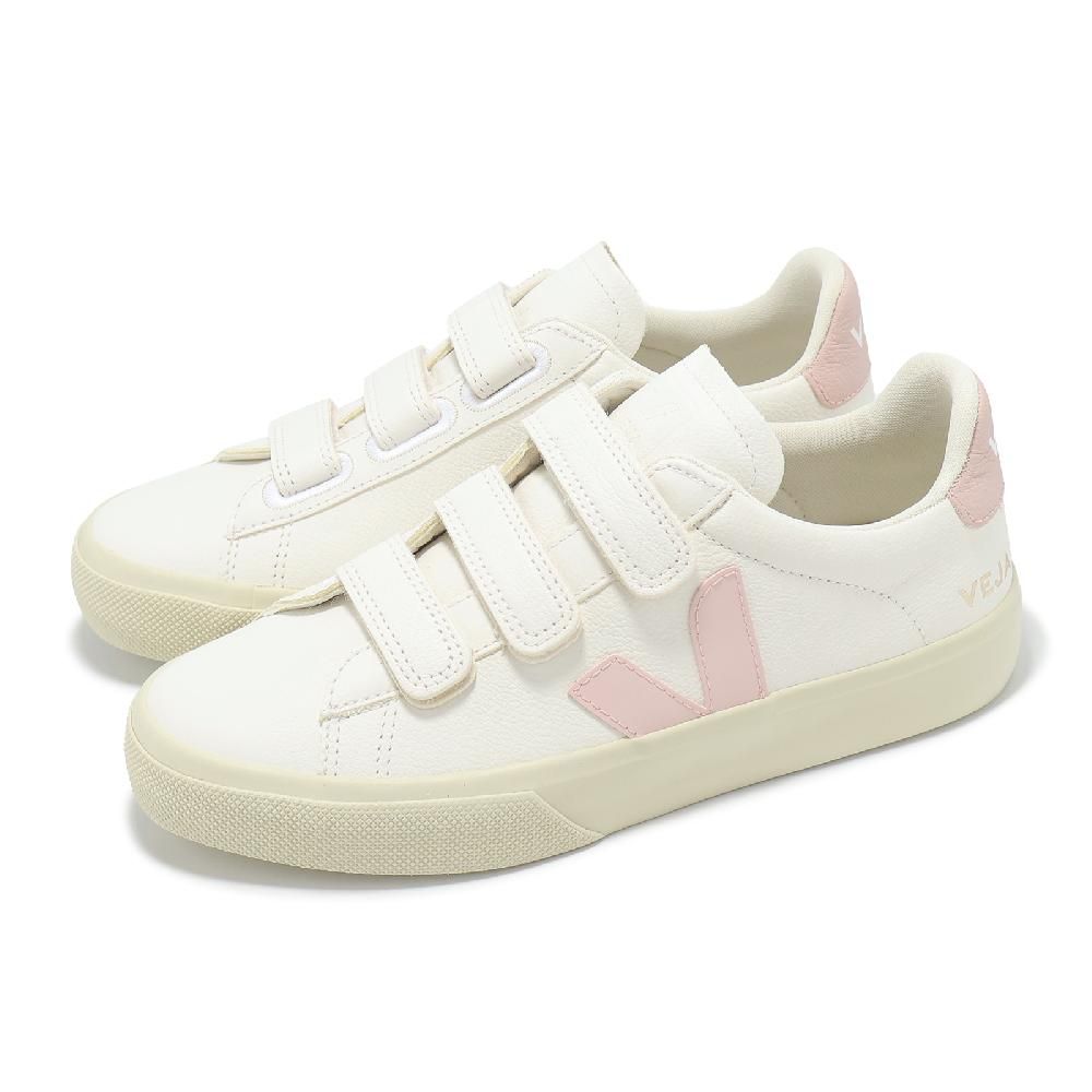 VEJA 休閒鞋 Recife Logo Chromefree Leather 女鞋 米白粉 魔鬼氈 小白鞋 RC0503696A