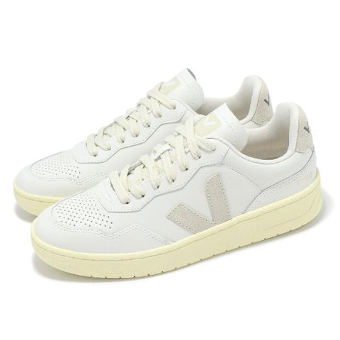 VEJA 休閒鞋 V-90 O.T. Leather 女鞋 白 米白 奶油底 皮革 經典 小白鞋 VD2003655A