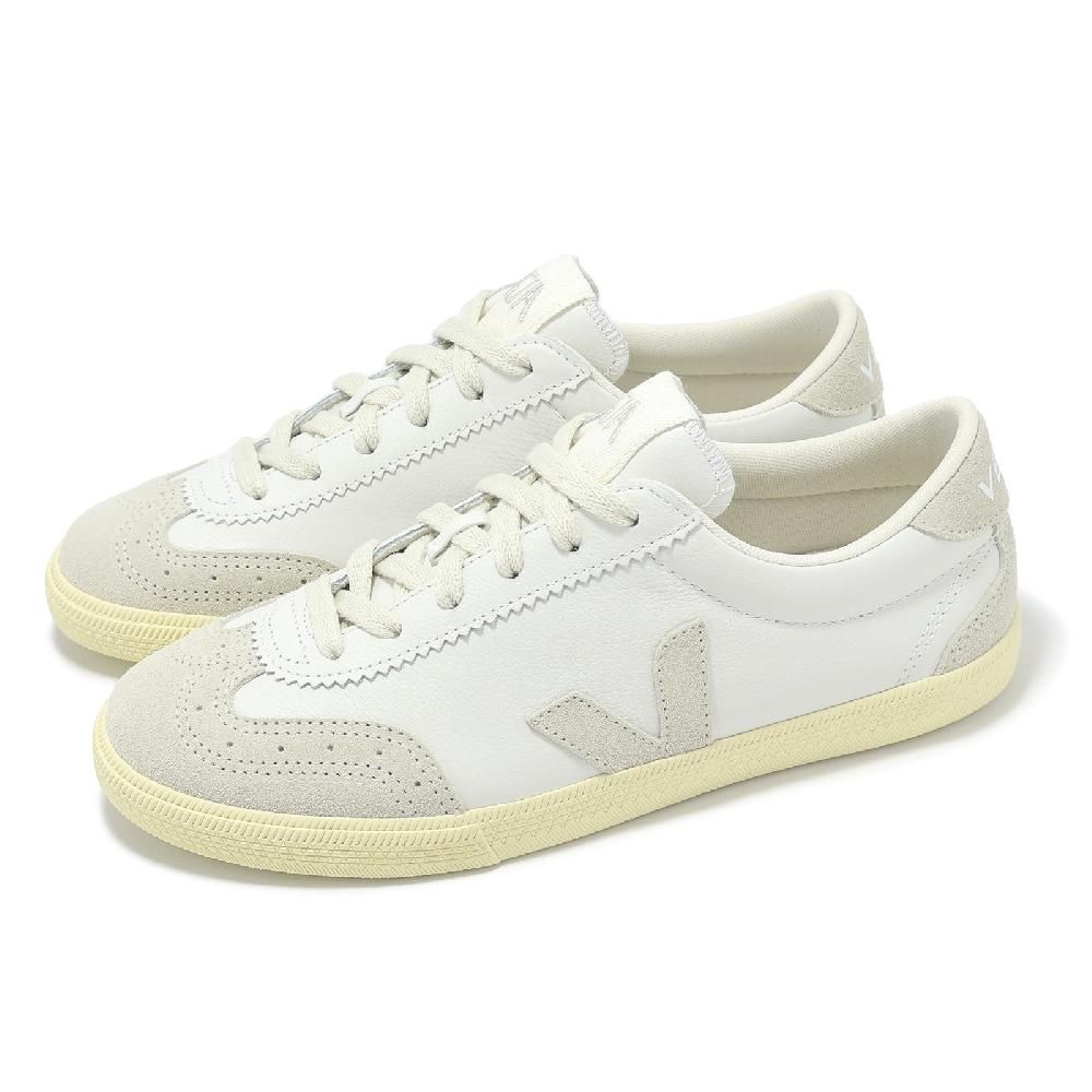 VEJA 德訓鞋 Volley O.T. Leather 女鞋 白 米白 奶油底 麂皮 拼接 休閒鞋 VO2003852A