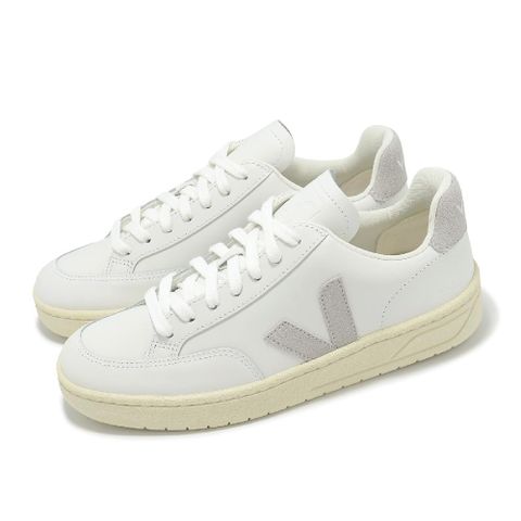 VEJA 休閒鞋 V-12 Leather 女鞋 白 灰 皮革 經典 小白鞋 XD0203484A