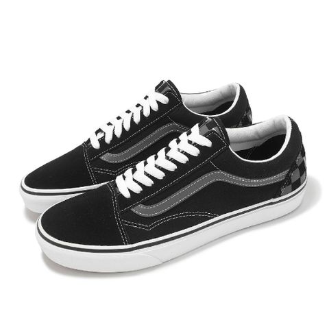 VANS 休閒鞋 Old Skool 男鞋 黑 灰 麂皮 格紋 棋盤格 基本款 VN0005UFCJI