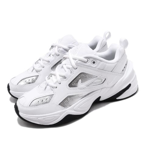 NIKE 耐吉 休閒鞋 W M2K Tekno ESS 女鞋 復古 老爹鞋 小白鞋 白 銀 CJ9583-100