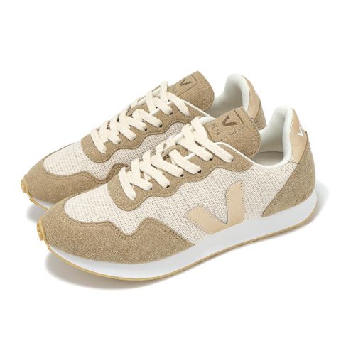 休閒鞋 SDU REC J-Mesh 女鞋 棕 米白 麂皮 網布 拼接 膠底 復古 RR1603734A