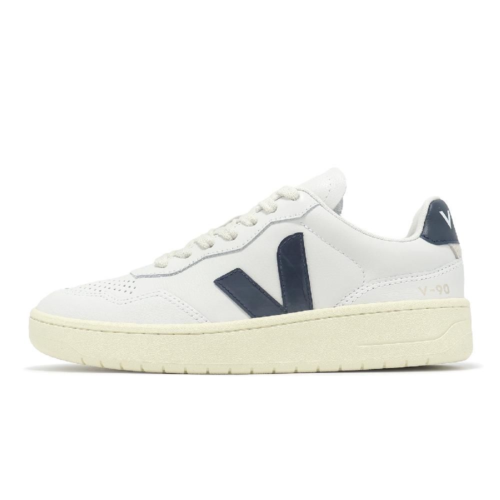 VEJA 休閒鞋 V-90 O.T. Leather 女鞋 白 藍 皮革 經典 小白鞋 VD2003656A