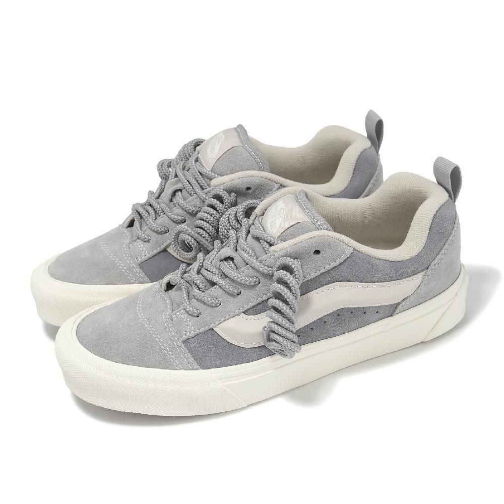 VANS 休閒鞋 Knu Skool 男鞋 女鞋 灰 厚底 麂皮 捲鞋帶 板鞋 情侶鞋 VN000CS0BXC