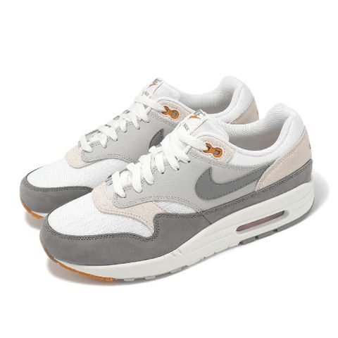NIKE 耐吉 休閒鞋 Air Max 1 男鞋 灰 米白 氣墊 復古 運動鞋 IB1492-121