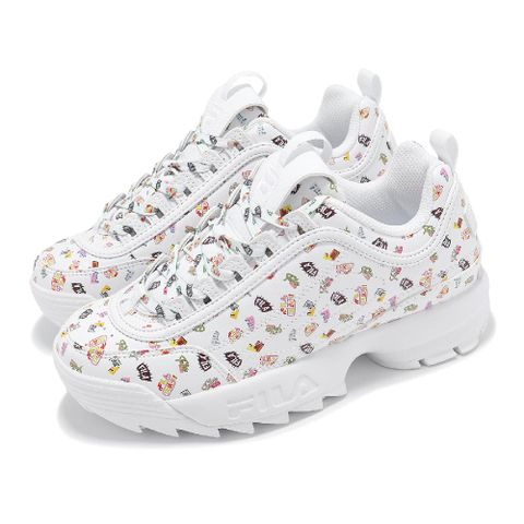 休閒鞋 Disruptor LL Multi Graphic 男鞋 女鞋 白 厚底 老爹鞋 斐樂 4C639Y199