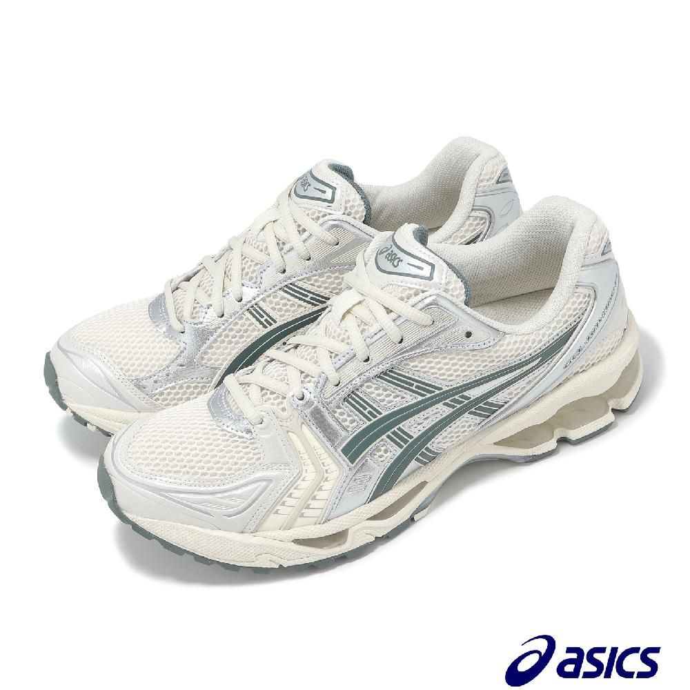 Asics 亞瑟士 休閒鞋 GEL-Kayano 14 男鞋 女鞋 米白綠 金屬銀 千禧跑鞋 情侶鞋 亞瑟士 1201A019200