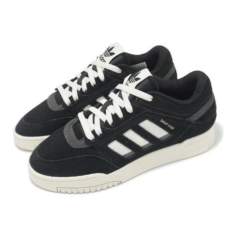 adidas 愛迪達 休閒鞋 Drop Step Low 男鞋 女鞋 黑白 麂皮 復古 低筒 板鞋 情侶鞋 IF7208