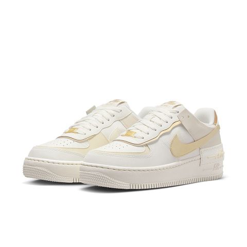 W Nike Air Force 1 Shadow 金箔奶茶 厚底 增高 休閒鞋 女鞋 DZ1847-108