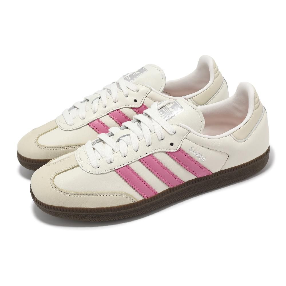 ADIDAS 愛迪達 德訓鞋 Samba OG W 女鞋 米白 粉紅 休閒鞋 復古 IG1962