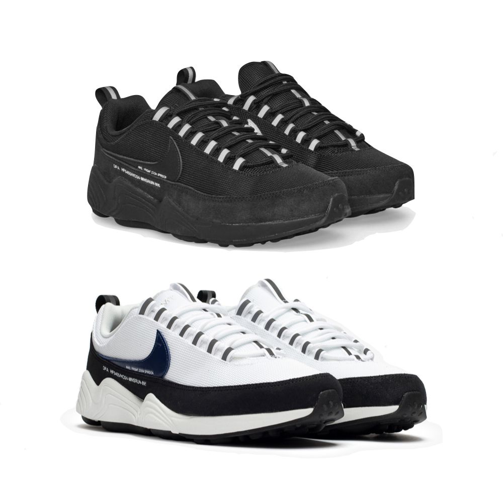 NIKE 耐吉 Fragment x Nike Air Zoom Spiridon Black 藤原浩 黑/白藍 男鞋 HF5455-001/HF5455-100