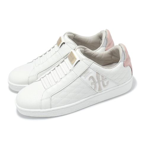 Royal Elastics 休閒鞋 Icon Lux 女鞋 白 粉 真皮 獨家彈力帶 回彈 經典 92551001