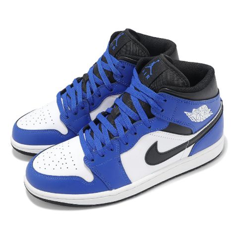 NIKE 耐吉 休閒鞋 Air Jordan 1 Mid Game Royal 男鞋 藍 黑 中筒 AJ1 喬丹 DQ8426-402