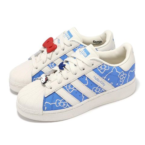 ADIDAS 愛迪達 x HELLO KITTY 休閒鞋 Superstar XLG W 女鞋 藍 白 聯名 IG4477