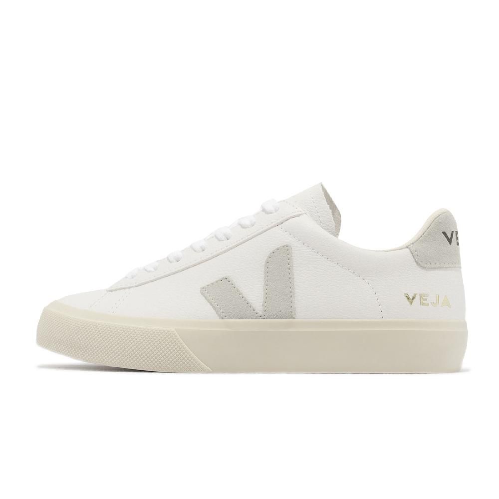 VEJA 休閒鞋 Campo Chromefree Leather 女鞋 白 亮灰 皮革 奶油底 經典 小白鞋 CP0502429A
