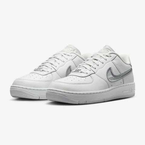 NIKE 耐吉 W AIR FORCE 1 DANCE 女鞋 休閒鞋 白色 銀灰 刺繡 AF1-FJ7409101