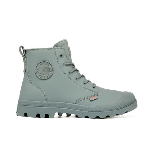 【Palladium】PAMPA HI Z COATED WP+ 休閒鞋 男/女 防水靴 棕櫚綠-74069381
