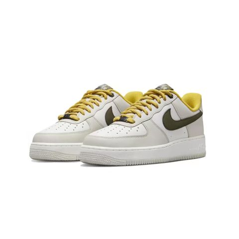 NIKE 耐吉 Air Force 1 Low Premium 灰白黃綠 帆布 休閒鞋 男鞋 FV3628-031