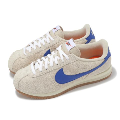 NIKE 耐吉 阿甘鞋 Wmns Cortez Vintage 女鞋 米白 沙色 藍 復古 麂皮 休閒鞋 FJ2530-101