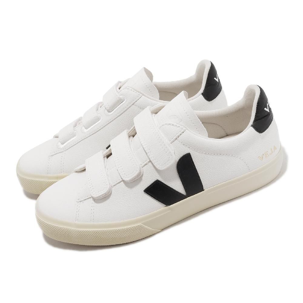VEJA 休閒鞋 Recife Logo Chromefree Leather 男鞋 白 黑 魔鬼氈 小白鞋 RC0502790B
