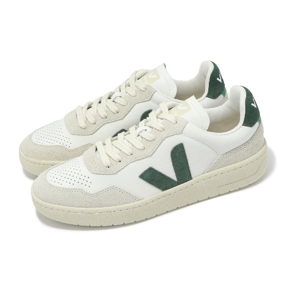 VEJA 休閒鞋 V-90 O.T. Leather 男鞋 米白 綠 麂皮 經典 小白鞋 VD2003384B