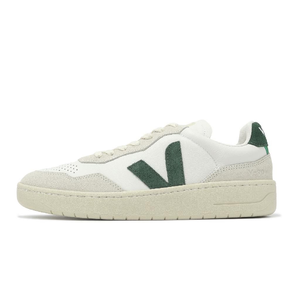 VEJA 休閒鞋 V-90 O.T. Leather 男鞋 米白 綠 麂皮 經典 小白鞋 VD2003384B