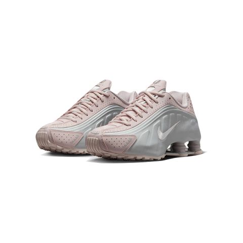 NIKE 耐吉 Shox R4 Barely Rose Metallic Platinum 櫻花粉 增高 復古 彈簧鞋 休閒鞋 女鞋 AR3565-600