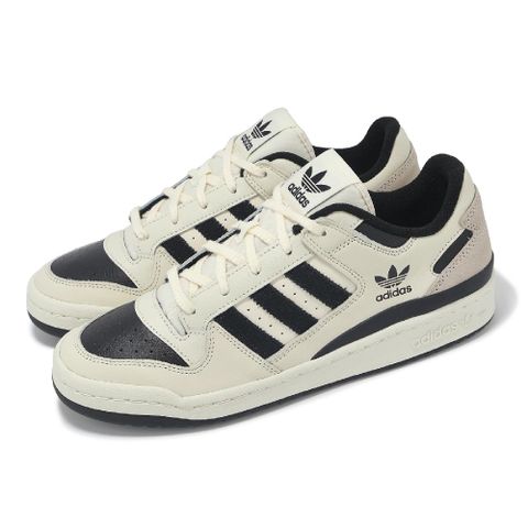 adidas 愛迪達 休閒鞋 Forum Low CL 男鞋 女鞋 米白 黑 復古 皮革 低筒 情侶鞋 IG3901