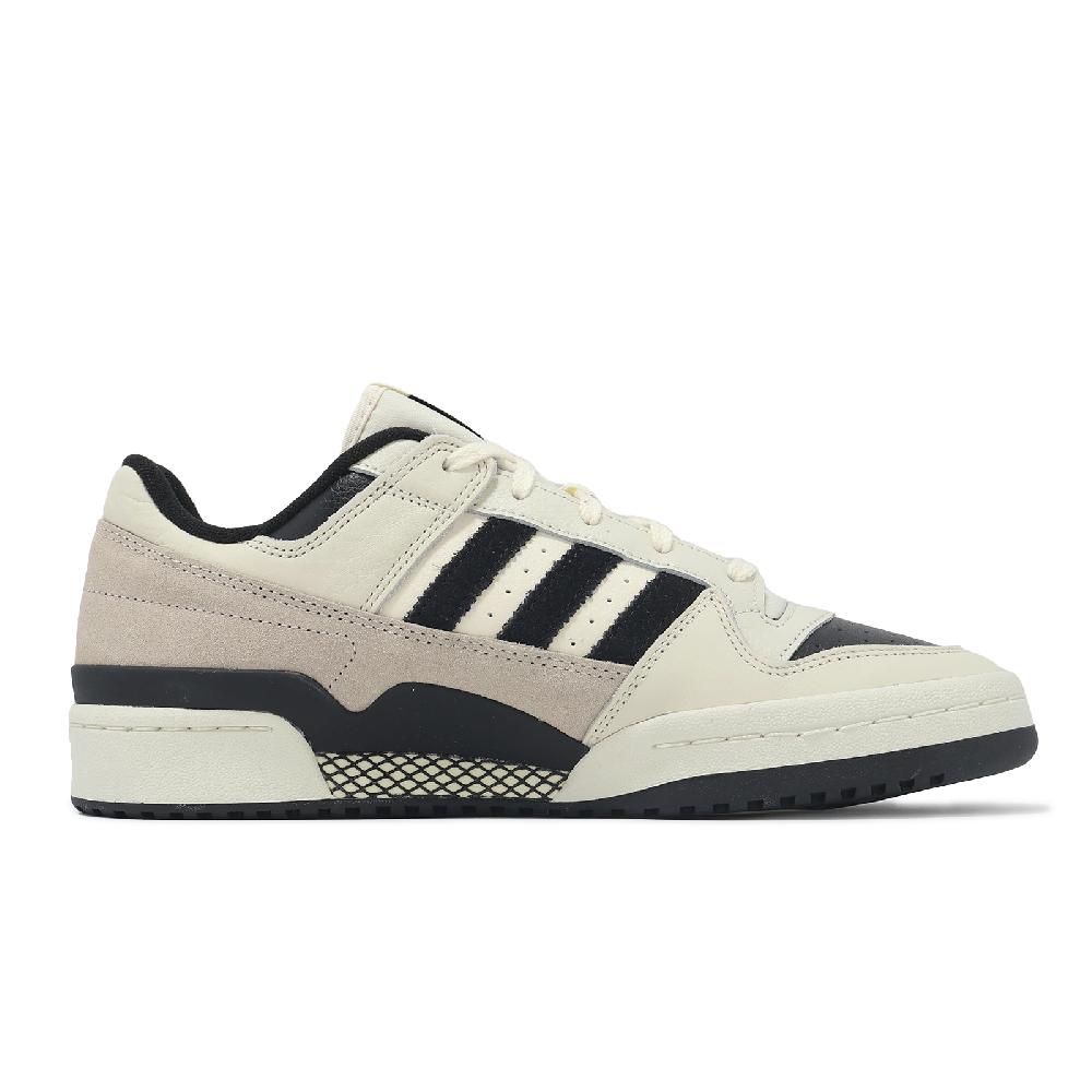 adidas 愛迪達 休閒鞋 Forum Low CL 男鞋 女鞋 米白 黑 復古 皮革 低筒 情侶鞋 IG3901