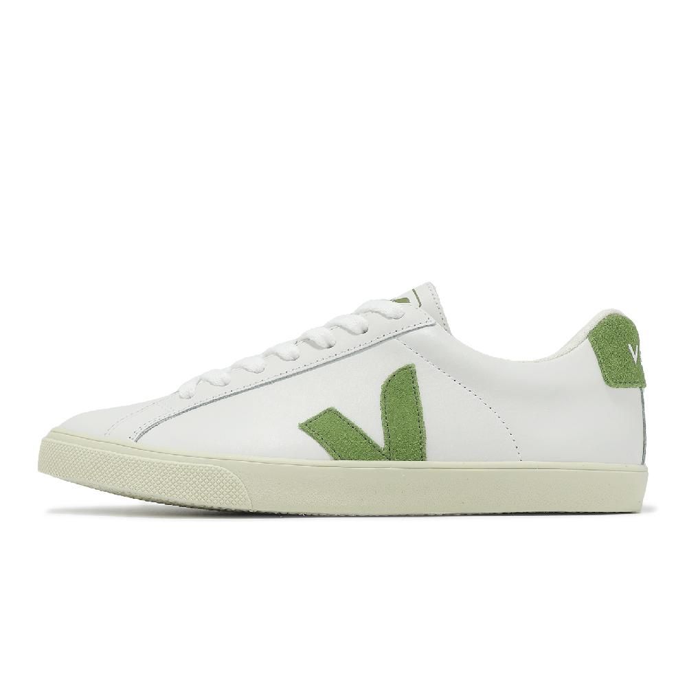 VEJA 休閒鞋 Esplar Logo Leather 女鞋 白 綠 奶油底 經典 小白鞋 EO0203881A