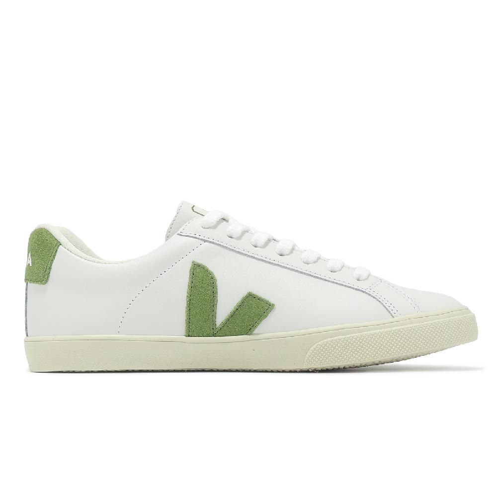 VEJA 休閒鞋 Esplar Logo Leather 女鞋 白 綠 奶油底 經典 小白鞋 EO0203881A