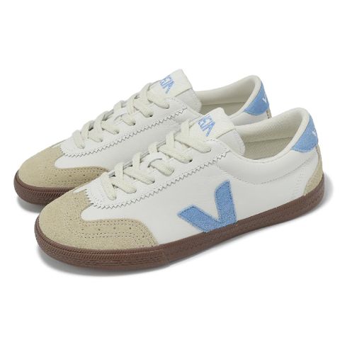 VEJA 休閒鞋 Volley O.T. Leather 女鞋 白 藍 焦糖底 麂皮 拼接 德訓鞋 VO2020505A