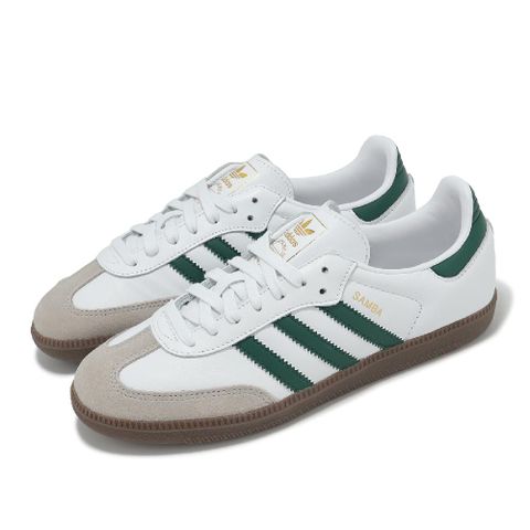 adidas 愛迪達 德訓鞋 Samba OG 男鞋 女鞋 白 綠 焦糖底 復古 休閒鞋 JH8797