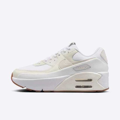 NIKE 耐吉 Nike Air Max 90 Lv8 FD4328-111 女 運動休閒鞋 復古 雙層氣墊 緩震 厚底 白 米黃