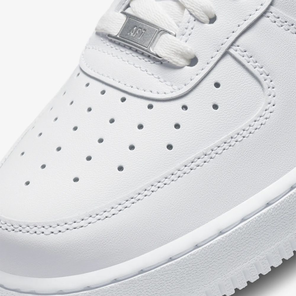 NIKE 耐吉 AIR FORCE 1 07 男鞋 休閒鞋 全白 皮革 AF1 低筒-CW2288111