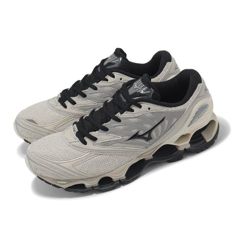 MIZUNO 美津濃 休閒鞋 Wave Prophecy LS 男鞋 米白 黑 緩衝 彈力 復古跑鞋 D1GA3337-03