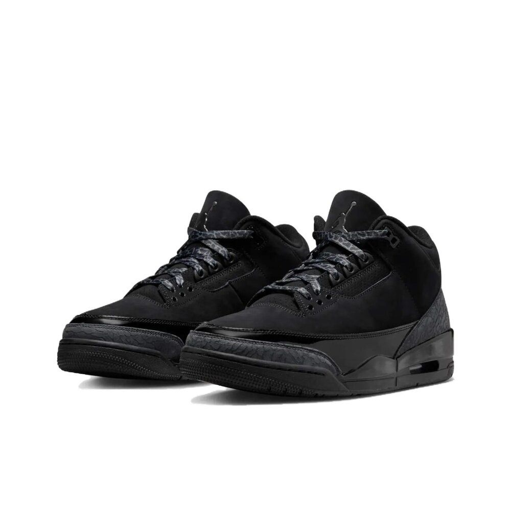 NIKE 耐吉 Air Jordan 3 Retro Black Cat 黑貓 復古 爆裂紋 休閒鞋 男鞋 CT8532-001