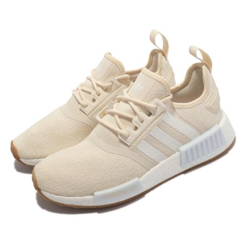 adidas 愛迪達 休閒鞋 NMD_R1 男鞋 女鞋 奶茶 米白 Boost 緩震 襪套式 經典 三葉草 GY6058