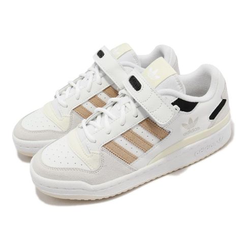 adidas 愛迪達 休閒鞋 Forum Low W 女鞋 白 奶茶 復古 魔鬼氈 三葉草 GW7107