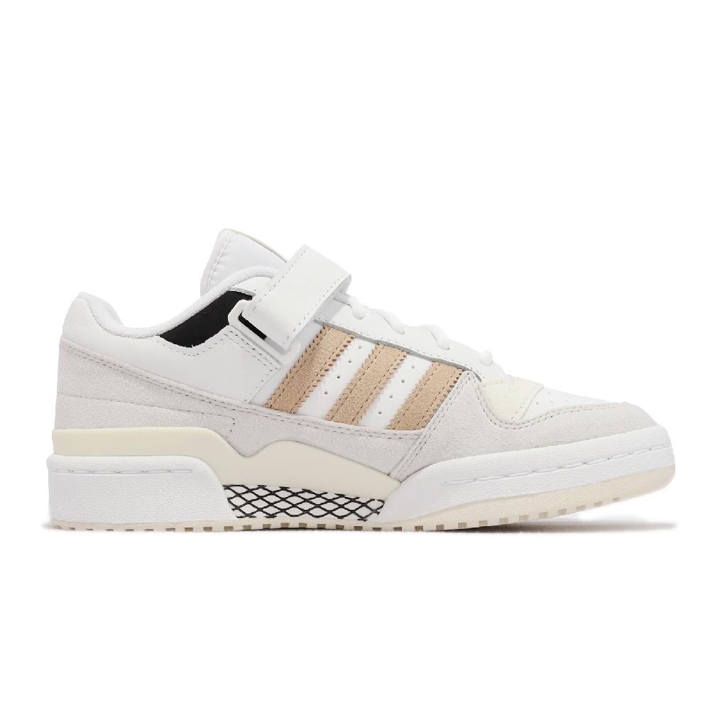 adidas 愛迪達 休閒鞋 Forum Low W 女鞋 白 奶茶 復古 魔鬼氈 三葉草 GW7107