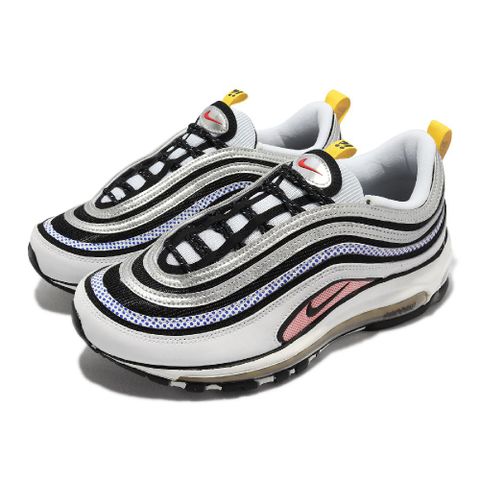 NIKE 耐吉 休閒鞋 Air Max 97 男鞋 白 黑 銀 粉紅 氣墊 點點 科幻動漫 子彈列車 DX6057-001