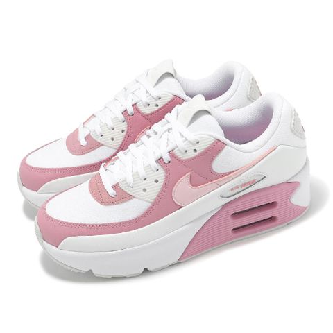 NIKE 耐吉 休閒鞋 Air Max 90 LV8 女鞋 粉紅 白 氣墊 運動鞋 厚底 增高 FD4328-110
